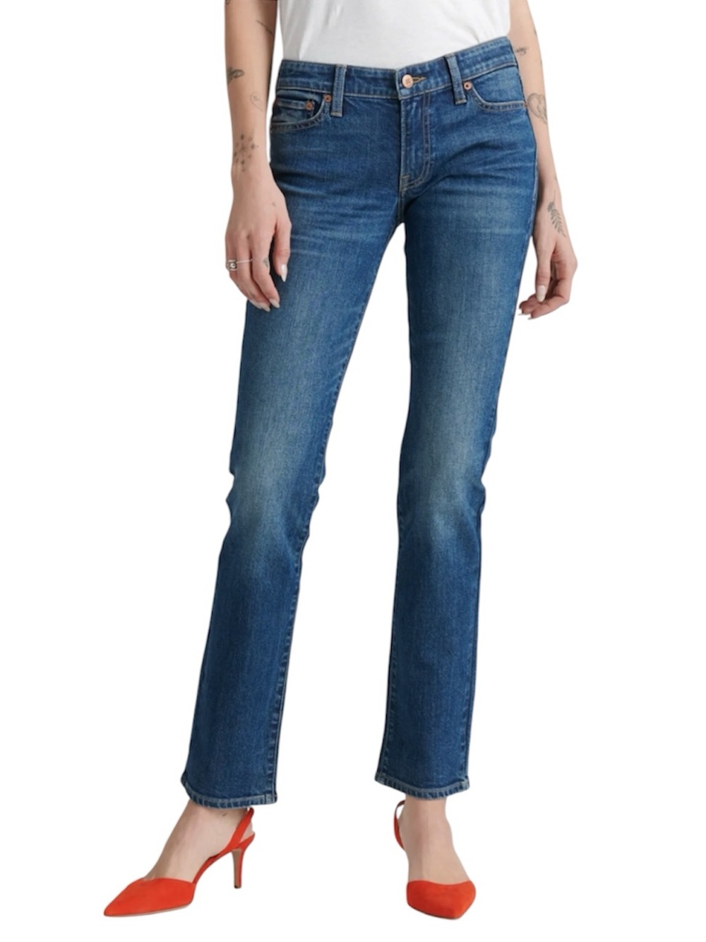 Lucky Brand Aspen Tree Mid Rise Sweet Straight Jeans